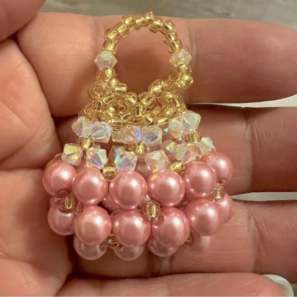 Swarovski Crystals Little Cute Pink Purse - Picture 1 of 7